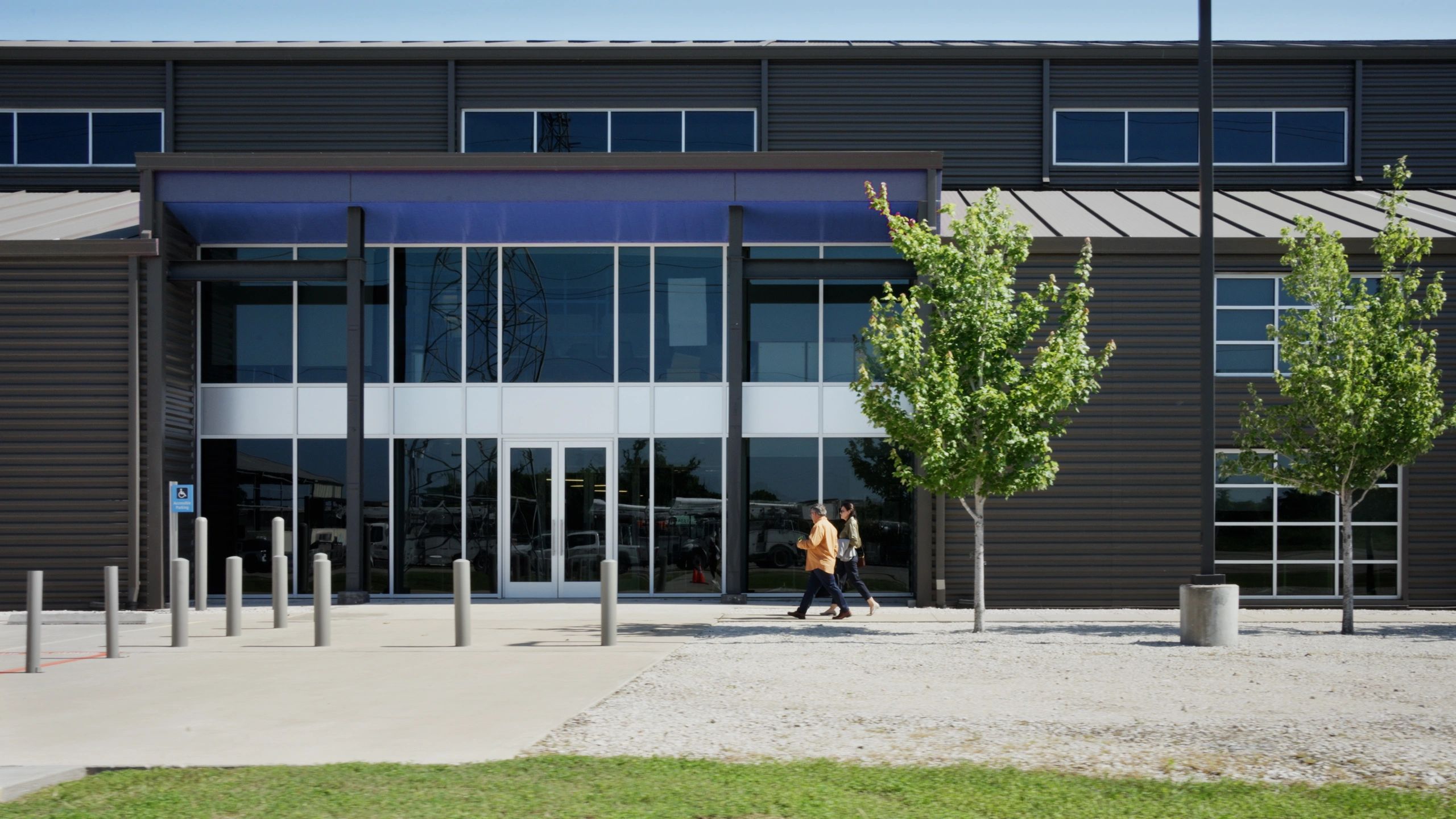 Modern commercial glass facade